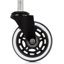 5x ROLO SKATE ST 11mm/75mm | Hartböden - Stuhlrollen Schwarz/Transparent