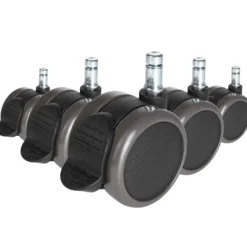 5x ROLO STOP 10mm/65mm | Hartböden - Stuhlrollen Schwarz