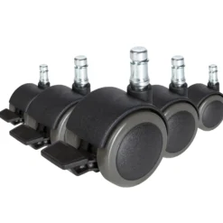 5x ROLO STOP 10mm/50mm | Hartböden - Stuhlrollen Schwarz