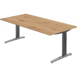 XTRA XB 2E GC | Schreibtisch 200 x 100 höhenverstellbar Asteiche
