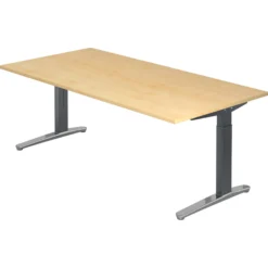 XTRA XB 2E GC | Schreibtisch 200 x 100 höhenverstellbar Ahorn