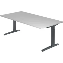 XTRA XB 2E GG | Schreibtisch 200 x 100 höhenverstellbar Grau