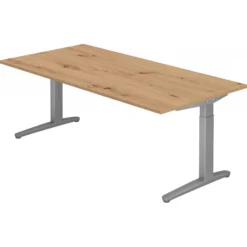 XTRA XB 2E SS | Schreibtisch 200 x 100 höhenverstellbar Asteiche