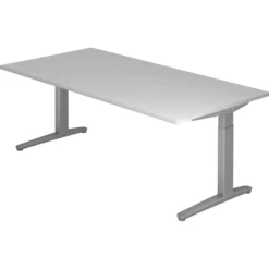 XTRA XB 2E SS | Schreibtisch 200 x 100 höhenverstellbar Grau