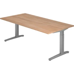 XTRA XB 2E SS | Schreibtisch 200 x 100 höhenverstellbar Nussbaum