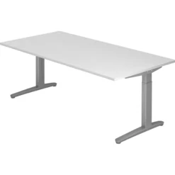 XTRA XB 2E SS | Schreibtisch 200 x 100 höhenverstellbar Weiß