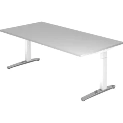 XTRA XB 2E WC | Schreibtisch 200 x 100 höhenverstellbar Grau