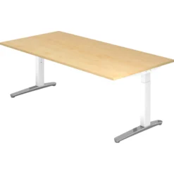 XTRA XB 2E WC | Schreibtisch 200 x 100 höhenverstellbar Ahorn