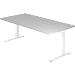 XTRA XB 2E WW | Schreibtisch 200 x 100 höhenverstellbar Grau