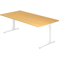 XTRA XB 2E WW | Schreibtisch 200 x 100 höhenverstellbar Buche
