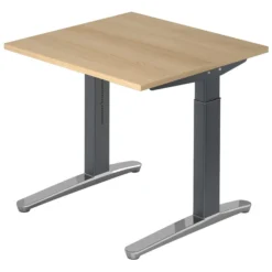 XTRA XB 8 GC | Schreibtisch 80 x 80 höhenverstellbar Eiche
