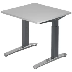 XTRA XB 8 GC | Schreibtisch 80 x 80 höhenverstellbar Grau