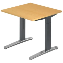 XTRA XB 8 GC | Schreibtisch 80 x 80 höhenverstellbar Buche