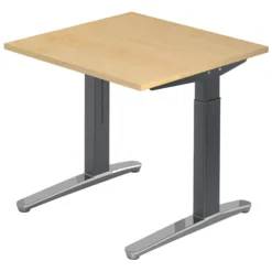 XTRA XB 8 GC | Schreibtisch 80 x 80 höhenverstellbar Ahorn