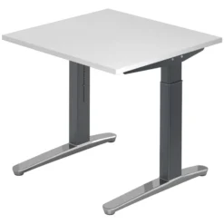 XTRA XB 8 GC | Schreibtisch 80 x 80 höhenverstellbar Weiß