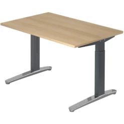 XTRA XB 12 GC | Schreibtisch 120 x 80 höhenverstellbar Eiche