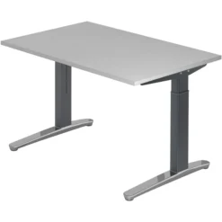 XTRA XB 12 GC | Schreibtisch 120 x 80 höhenverstellbar Grau