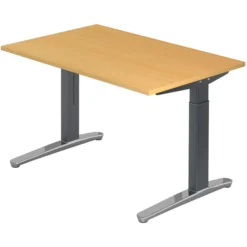 XTRA XB 12 GC | Schreibtisch 120 x 80 höhenverstellbar Buche