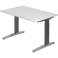 XTRA XB 12 GC | Schreibtisch 120 x 80 höhenverstellbar Weiß