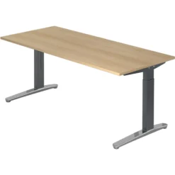 XTRA XB 19 GC | Schreibtisch 180 x 80 höhenverstellbar Eiche