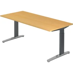 XTRA XB 19 GC | Schreibtisch 180 x 80 höhenverstellbar Buche