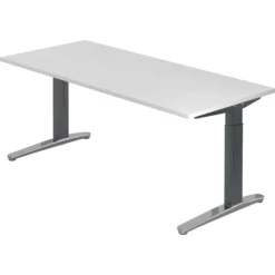 XTRA XB 19 GC | Schreibtisch 180 x 80 höhenverstellbar Weiß