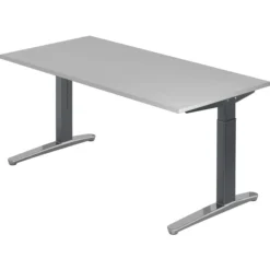 XTRA XB 16 GC | Schreibtisch 160 x 80 höhenverstellbar Grau