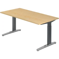 XTRA XB 16 GC | Schreibtisch 160 x 80 höhenverstellbar Ahorn
