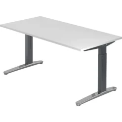 XTRA XB 16 GC | Schreibtisch 160 x 80 höhenverstellbar Weiß