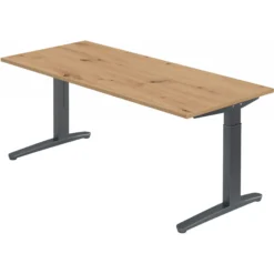XTRA XB 19 GG | Schreibtisch 180 x 80 höhenverstellbar Asteiche