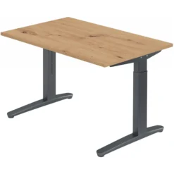 XTRA XB 12 GG | Schreibtisch 120 x 80 höhenverstellbar Asteiche