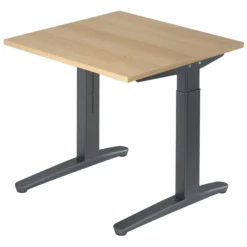 XTRA XB 8 GG | Schreibtisch 80 x 80 höhenverstellbar Eiche