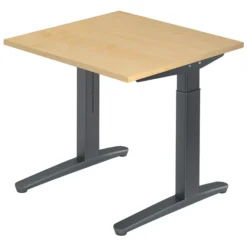 XTRA XB 8 GG | Schreibtisch 80 x 80 höhenverstellbar Ahorn