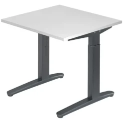 XTRA XB 8 GG | Schreibtisch 80 x 80 höhenverstellbar Weiß