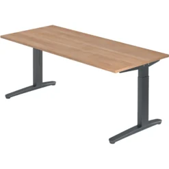 XTRA XB 19 GG | Schreibtisch 180 x 80 höhenverstellbar Nussbaum