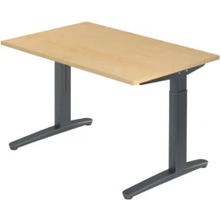 XTRA XB 12 GG | Schreibtisch 120 x 80 höhenverstellbar Ahorn