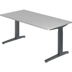 XTRA XB 16 GG | Schreibtisch 160 x 80 höhenverstellbar Grau