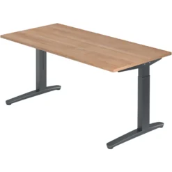 XTRA XB 16 GG | Schreibtisch 160 x 80 höhenverstellbar Nussbaum