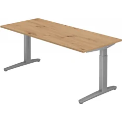 XTRA XB 19 SS | Schreibtisch 180 x 80 höhenverstellbar Asteiche