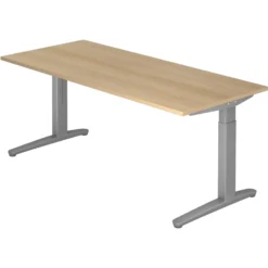 XTRA XB 19 SS | Schreibtisch 180 x 80 höhenverstellbar Eiche