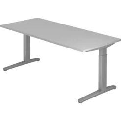 XTRA XB 19 SS | Schreibtisch 180 x 80 höhenverstellbar Grau