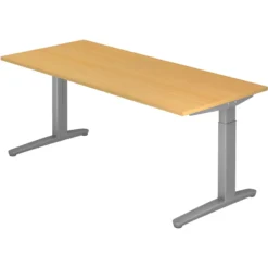 XTRA XB 19 SS | Schreibtisch 180 x 80 höhenverstellbar Buche