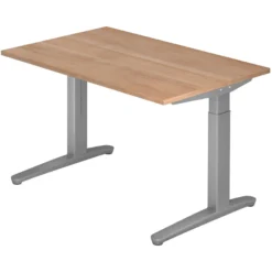 XTRA XB 12 SS | Schreibtisch 120 x 80 höhenverstellbar Nussbaum
