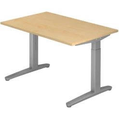 XTRA XB 12 SS | Schreibtisch 120 x 80 höhenverstellbar Ahorn