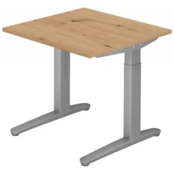XTRA XB 8 SS | Schreibtisch 80 x 80 höhenverstellbar Asteiche