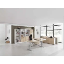 XTRA XB 8 SS | Schreibtisch 80 x 80 höhenverstellbar Asteiche
