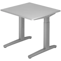 XTRA XB 8 SS | Schreibtisch 80 x 80 höhenverstellbar Grau