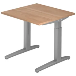 XTRA XB 8 SS | Schreibtisch 80 x 80 höhenverstellbar Nussbaum