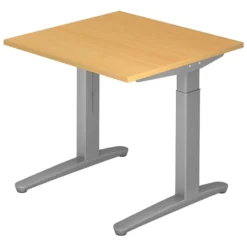 XTRA XB 8 SS | Schreibtisch 80 x 80 höhenverstellbar Buche