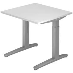XTRA XB 8 SS | Schreibtisch 80 x 80 höhenverstellbar Weiß